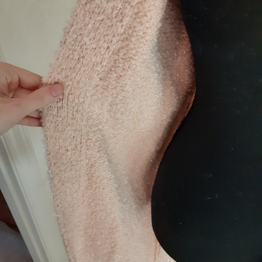 Ruby Moon Textured Pink 32% Wool Open Front Cardi… - image 4